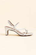 Krystal Silver Crossover Heel