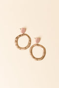 Lada Gold Circle Drop Earrings