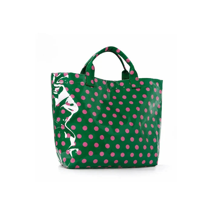 Large Polka Dot Vinyl Tote Bag
