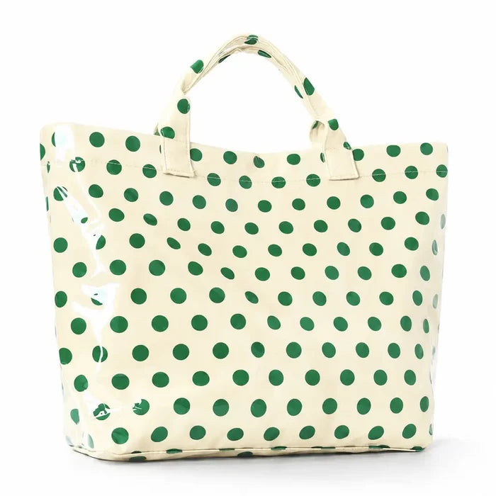 Large Polka Dot Vinyl Tote Bag