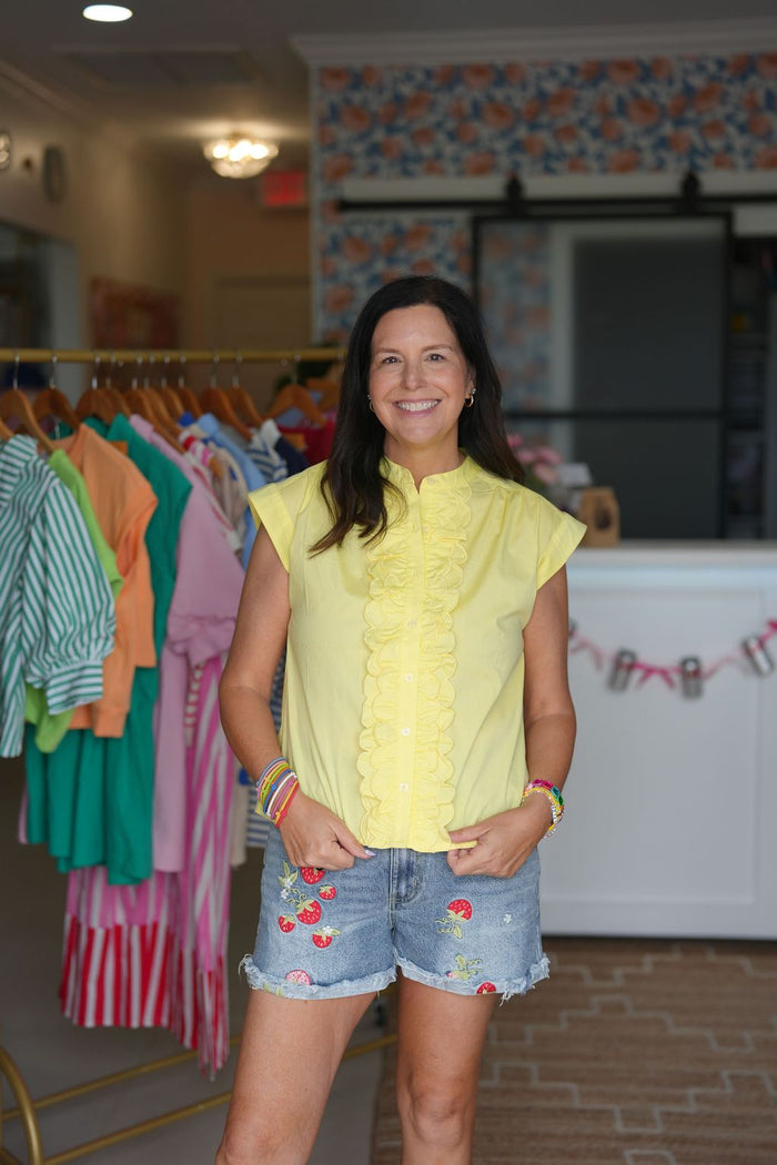 Lemon Sleeveless Top