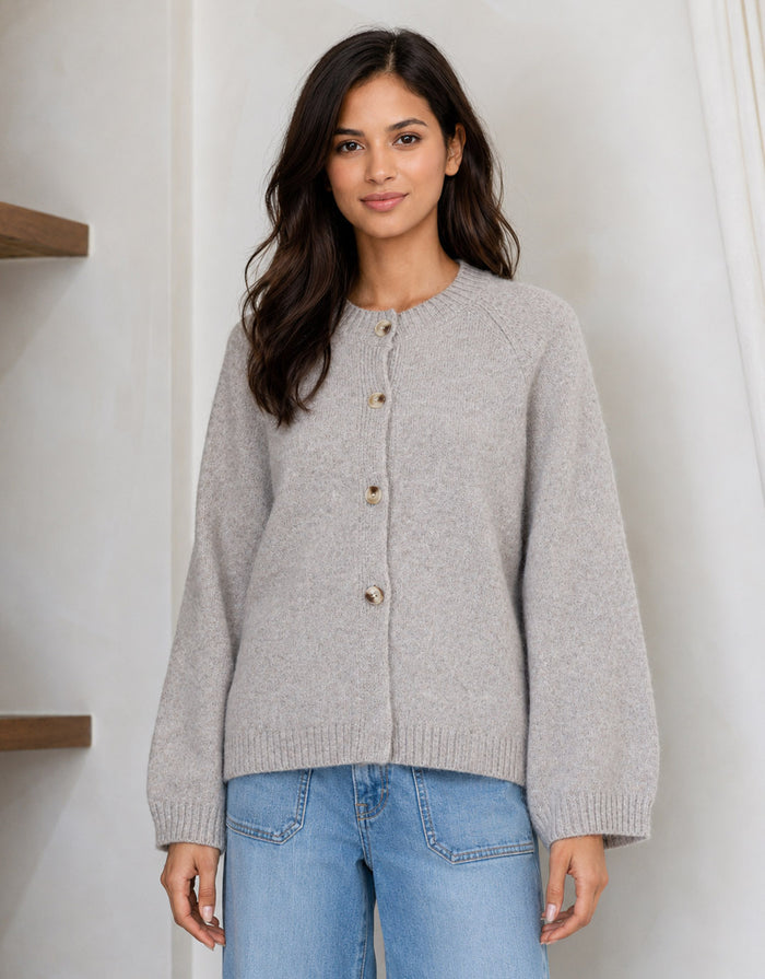 Lennox Long Sleeve Cardi - Warm Beige