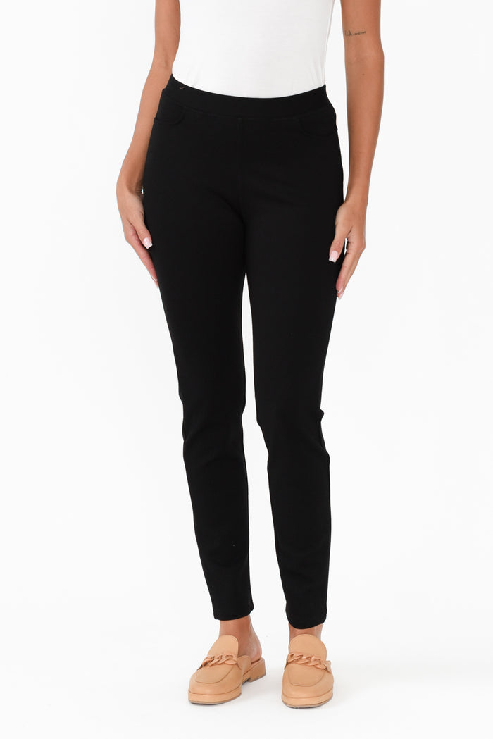 Leona Black Ponte Pants,Lifestyle
