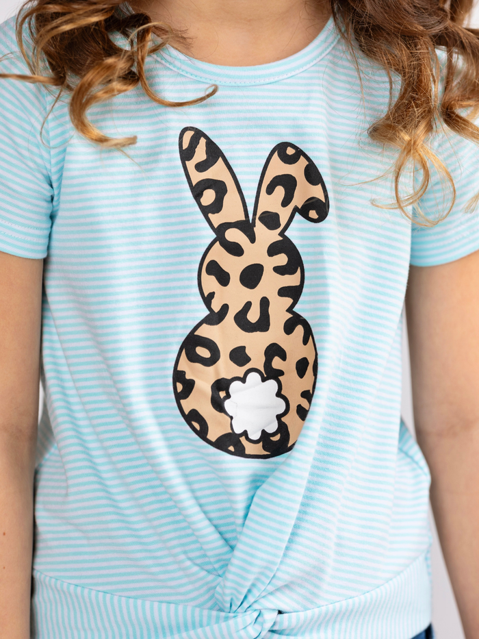 Leopard Bunny Stripe Easter Short Set Mia Belle Girls