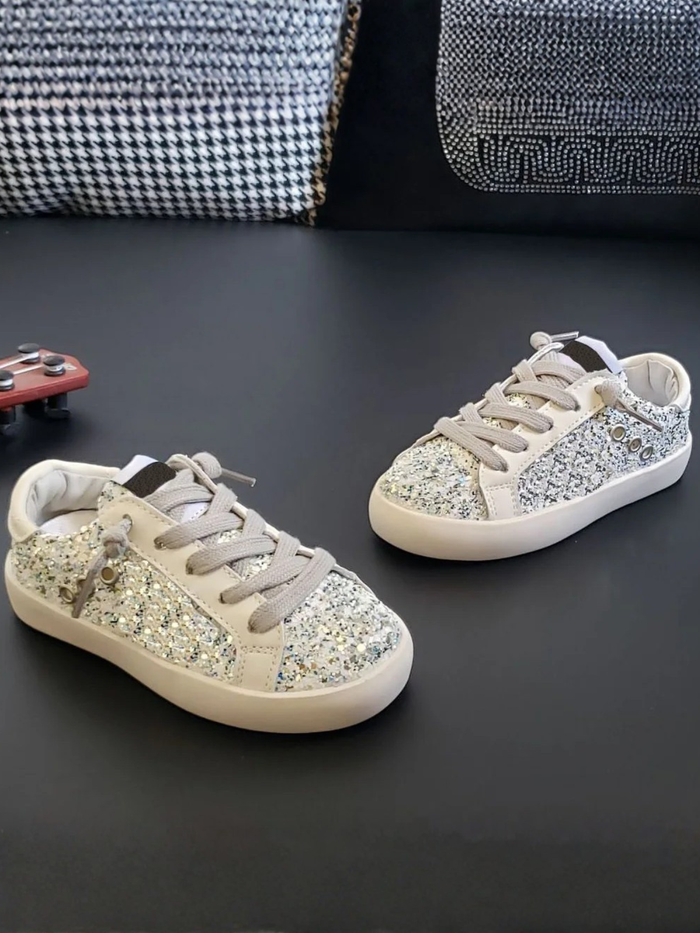 Let's Go Glam Glitter Sneakers By Liv and Mia Mia Belle Girls