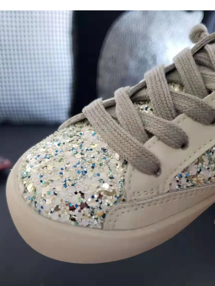 Let's Go Glam Glitter Sneakers By Liv and Mia Mia Belle Girls