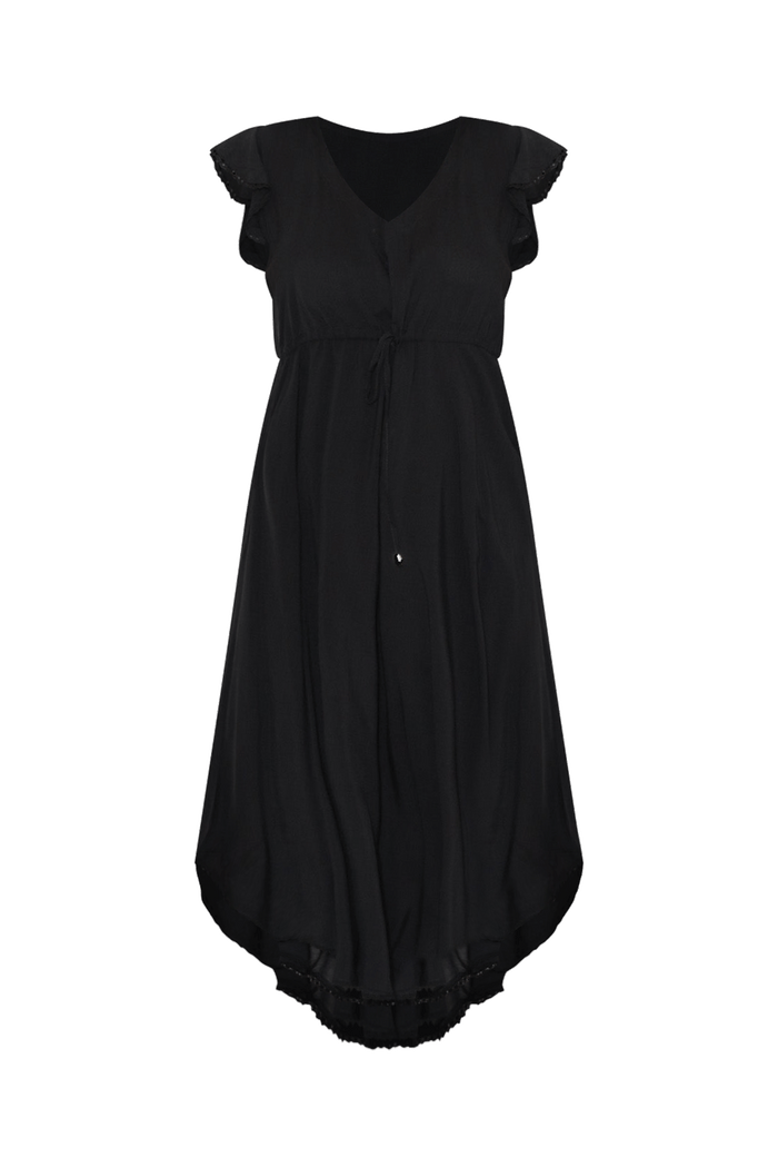 Libby Black Midi Dress,ghost-mani