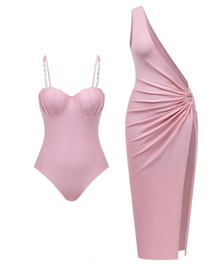 Lilac Glow Swimsuit Set - Pink