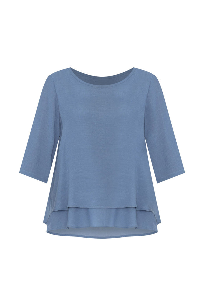Liora Steel Layered Top,ghost-mani