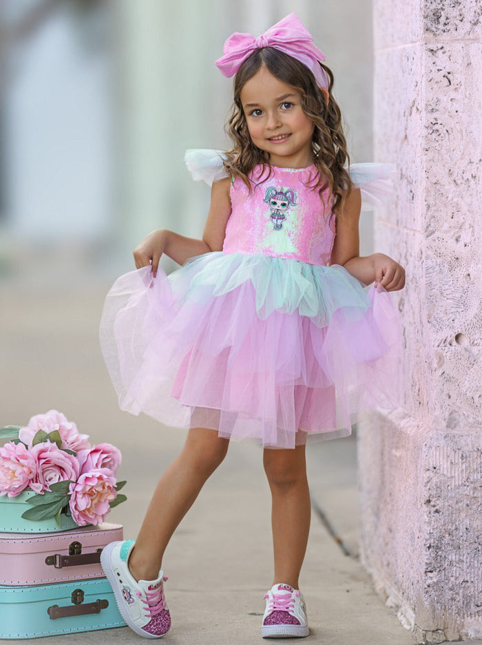 L.O.L. SURPRISE! x Mia Belle Girls Unicorn Sparkle Tutu Dress