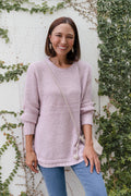 Lucas Pink Knit Button Jumper,Lifestyle