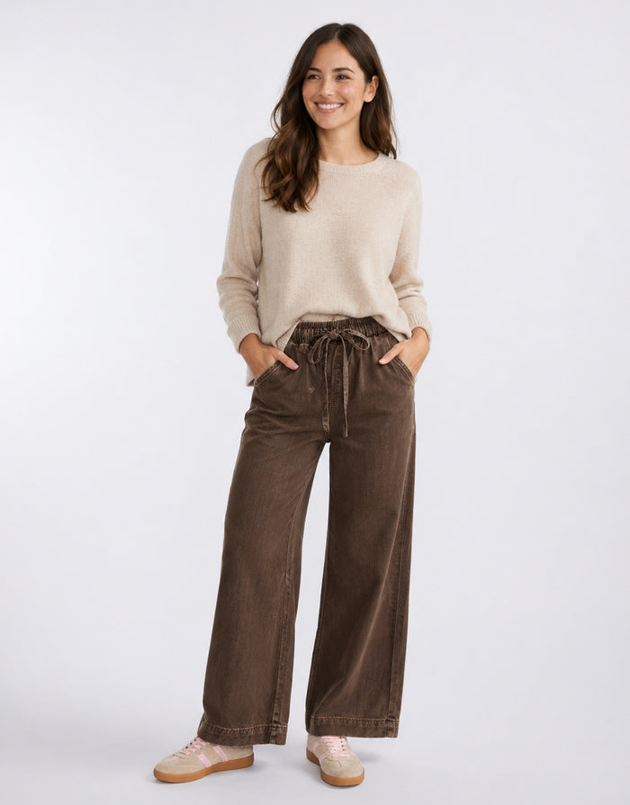Lucia Tencel Denim Jean - Chocolate