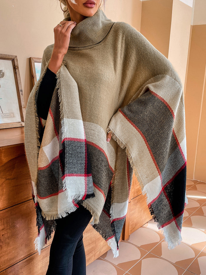 Lumi Poncho Top - Khaki