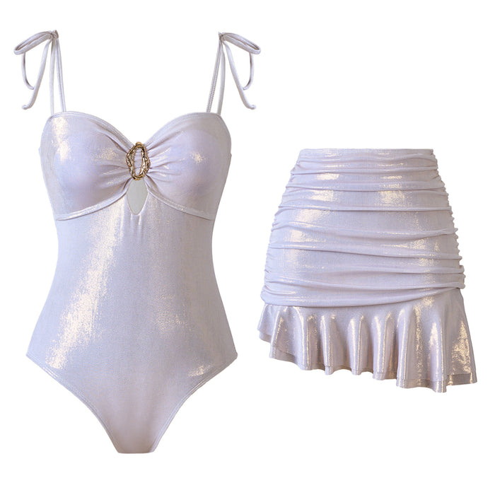 Lunar Glow Swimsuit Set - Silver