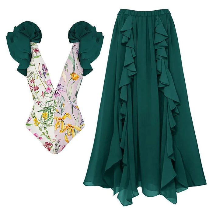 Lysia Swimsuit Set - Green