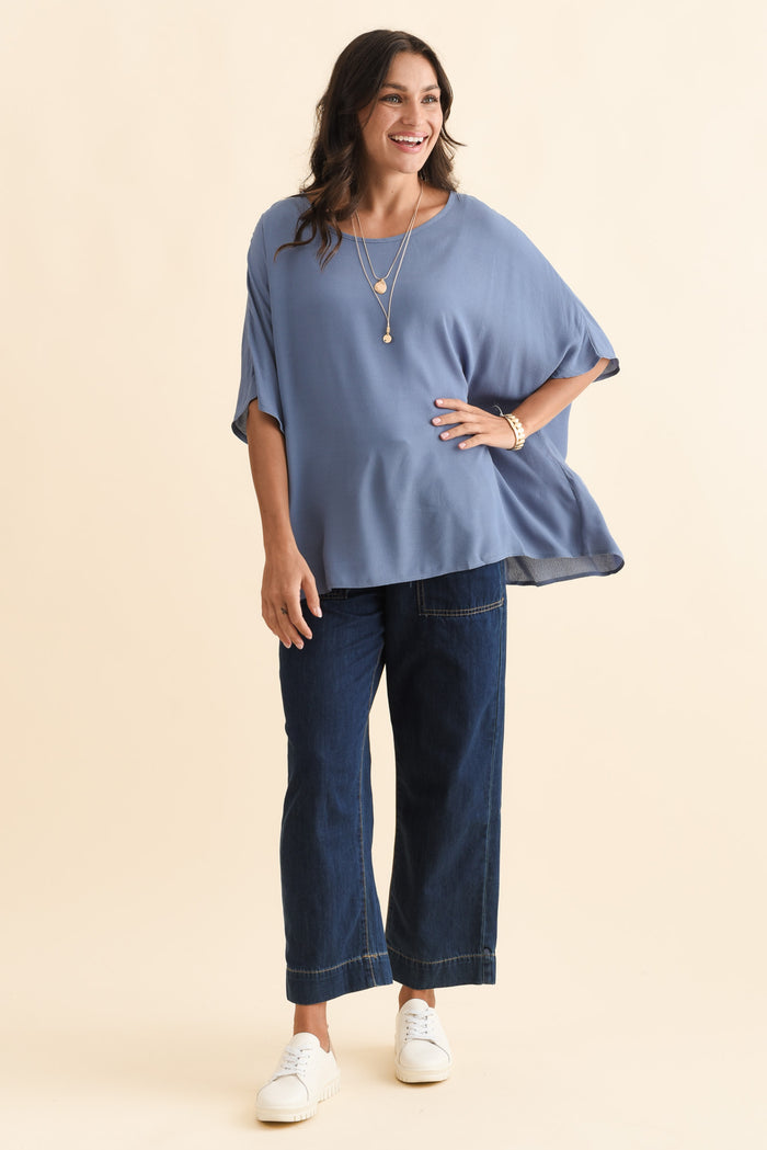 Mali Steel Drape Top,Brunette model,alt text|model:Brontie