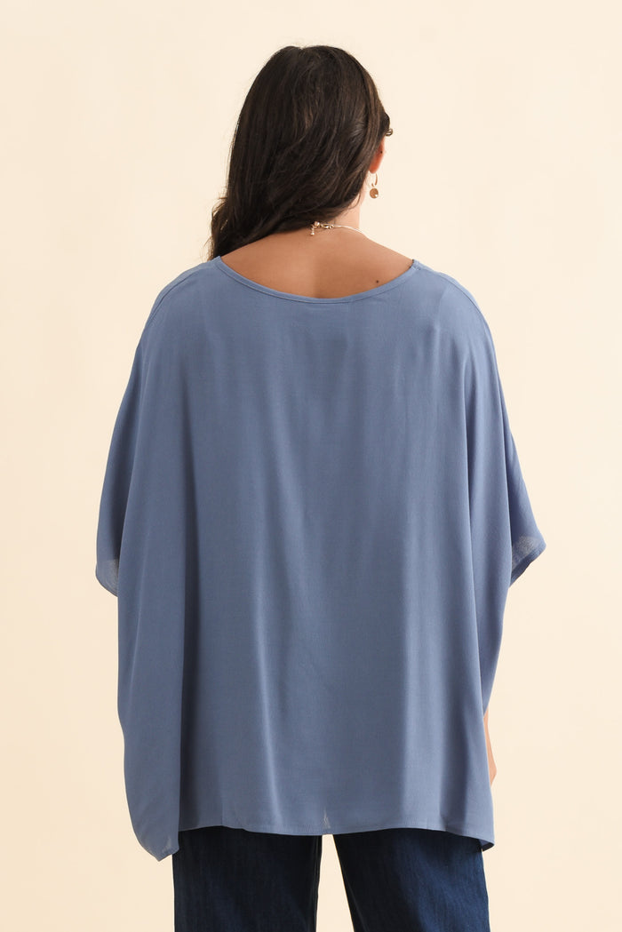 Mali Steel Drape Top,Brunette model,alt text|model:Brontie