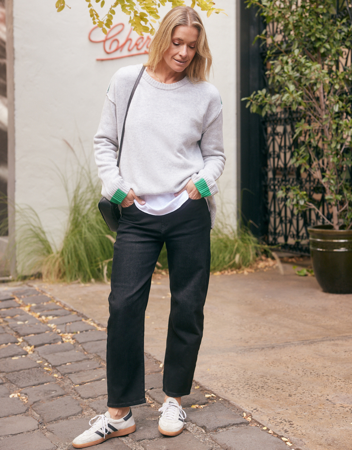 Marais Wool Cashmere Knit - Grey Marle