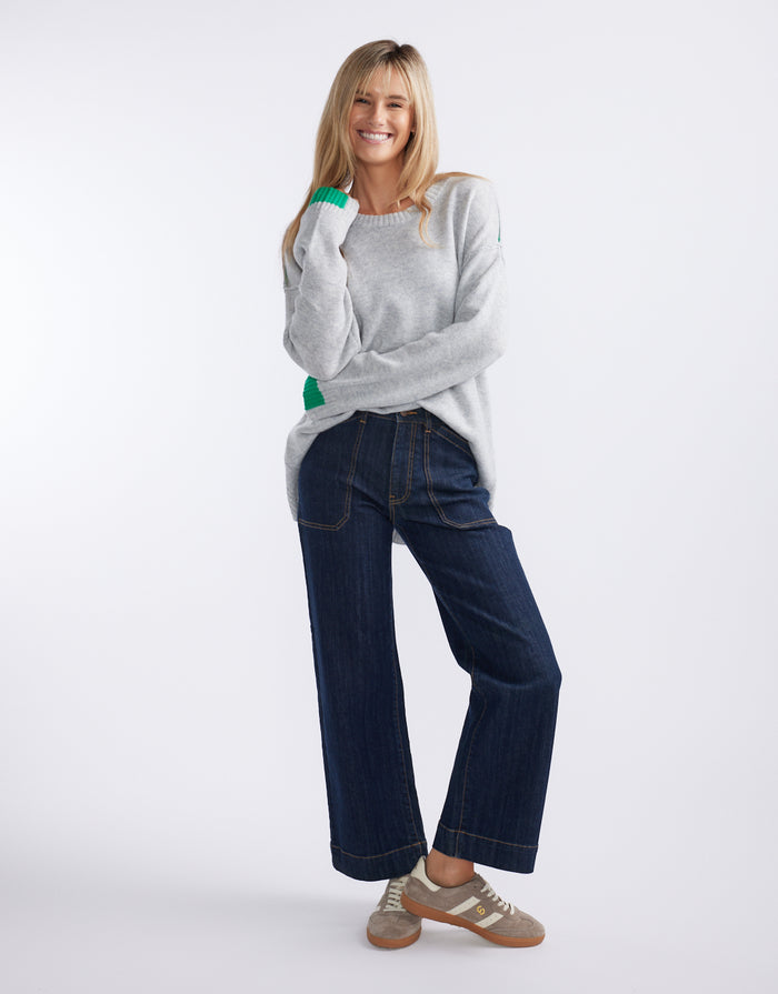 Marais Wool Cashmere Knit - Grey Marle