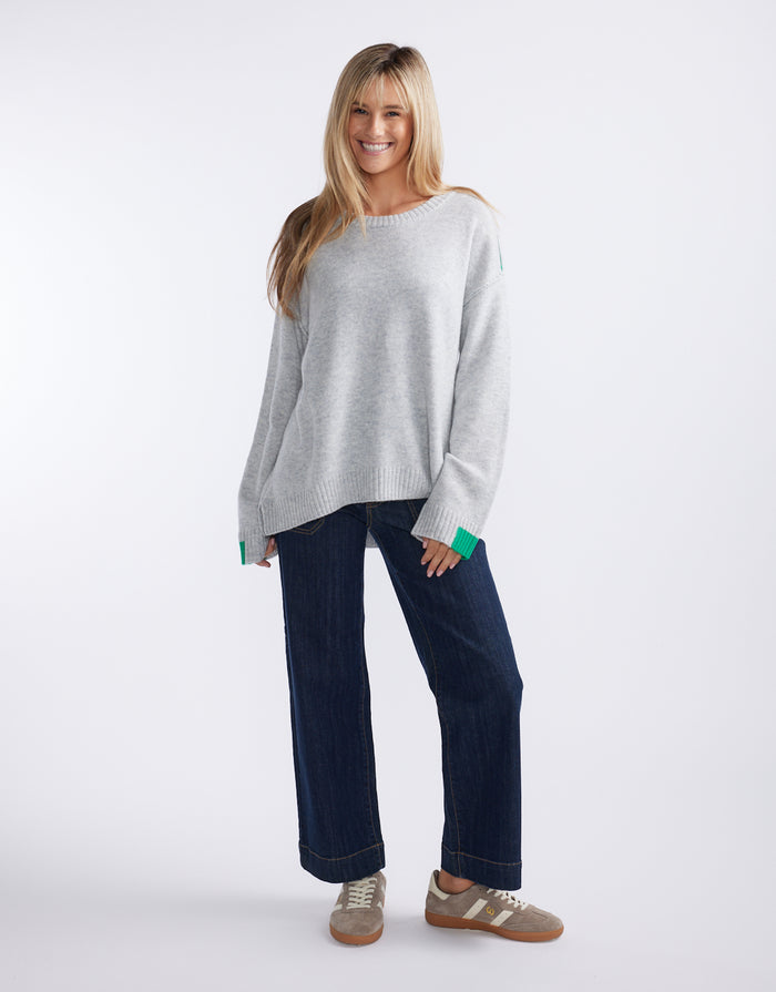 Marais Wool Cashmere Knit - Grey Marle