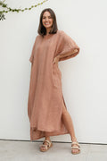 Marcel Mocha Linen Dress