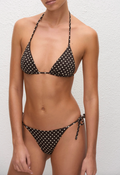 Matteau String Triangle Top - Polka Dot Chocolate