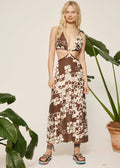 Maurice Cut Out Midi Dress (Chocolate)