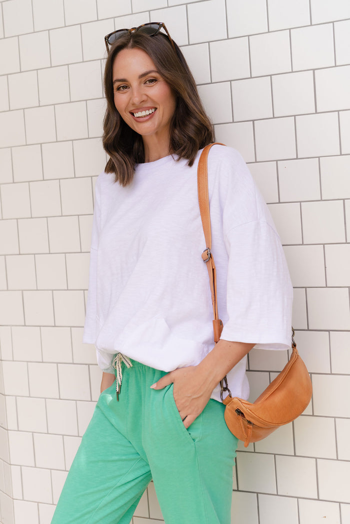 Mazie White Cotton Sweat,Lifestyle