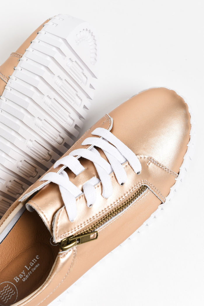 Medusa Rose Gold Platform Sneaker