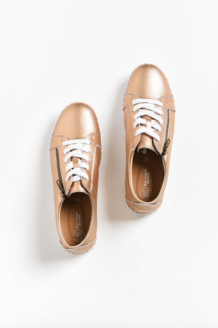 Medusa Rose Gold Platform Sneaker
