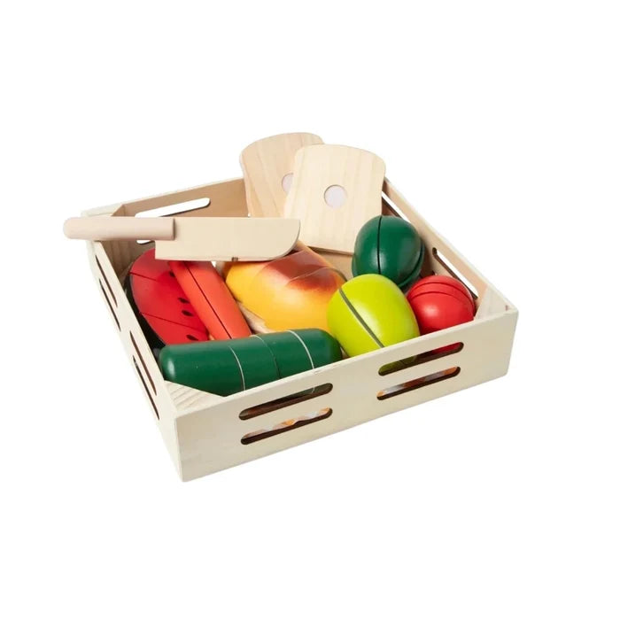 Melissa & Doug Wooden Cutting Food Play Set - ebebek