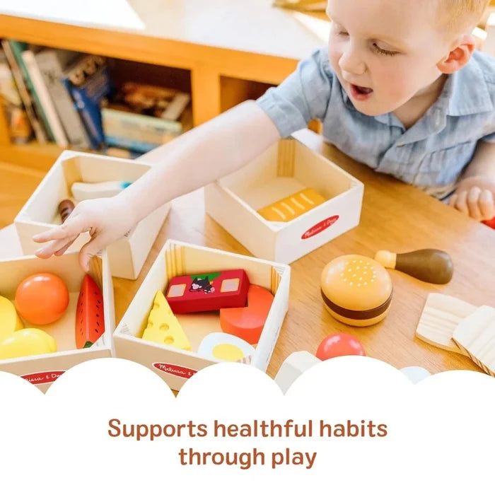 Melissa & Doug Wooden Food Set 21 pcs - ebebek