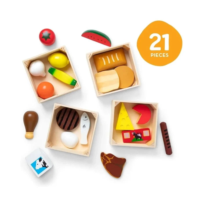 Melissa & Doug Wooden Food Set 21 pcs - ebebek
