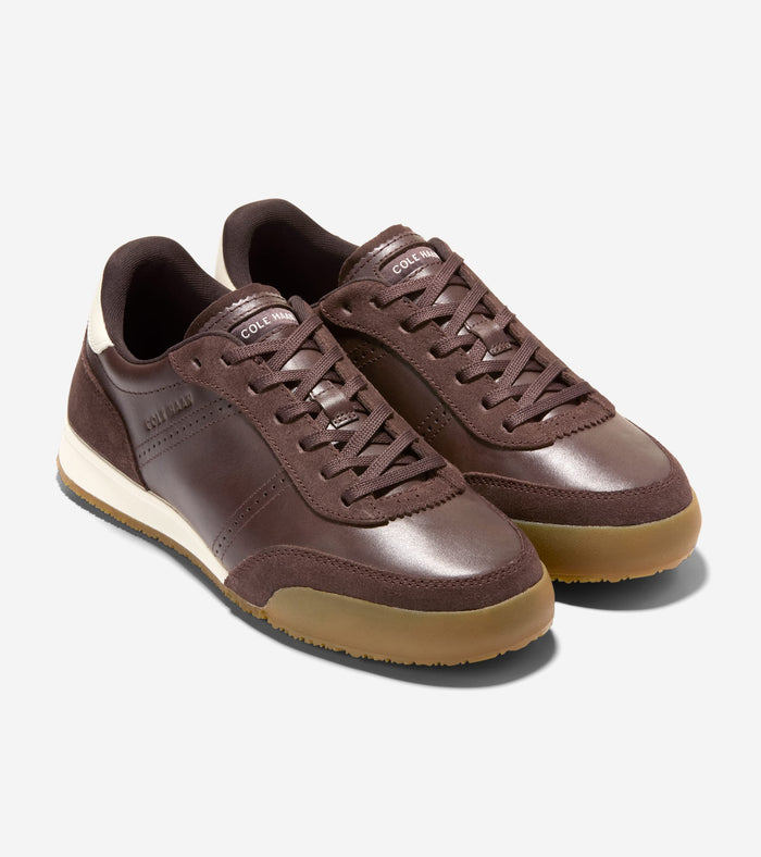 Men's GrandPrø Slimline Sneakers-Dark Chocolate-Ivory