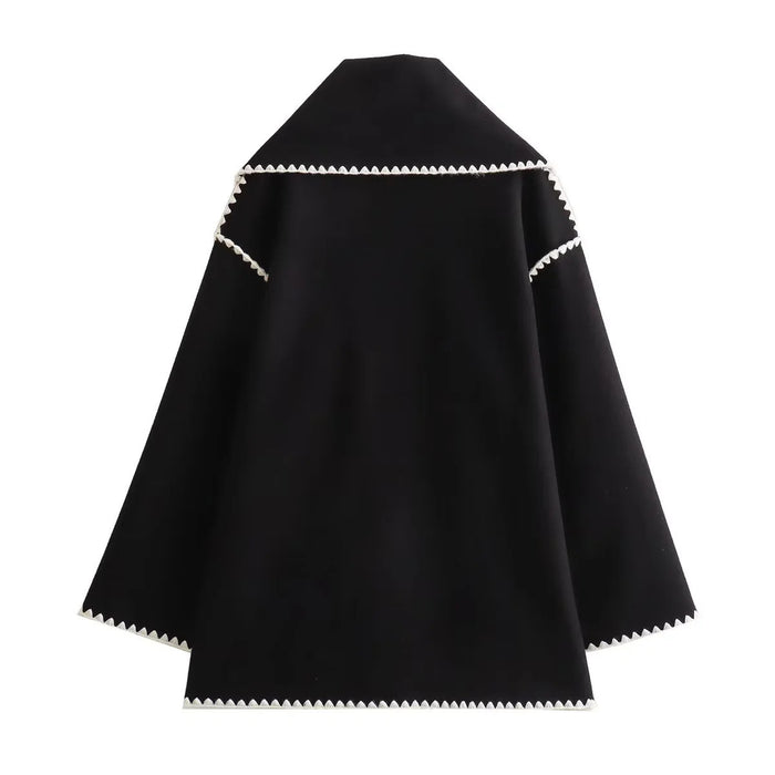 Meryn Jacket & Stole Set - Black
