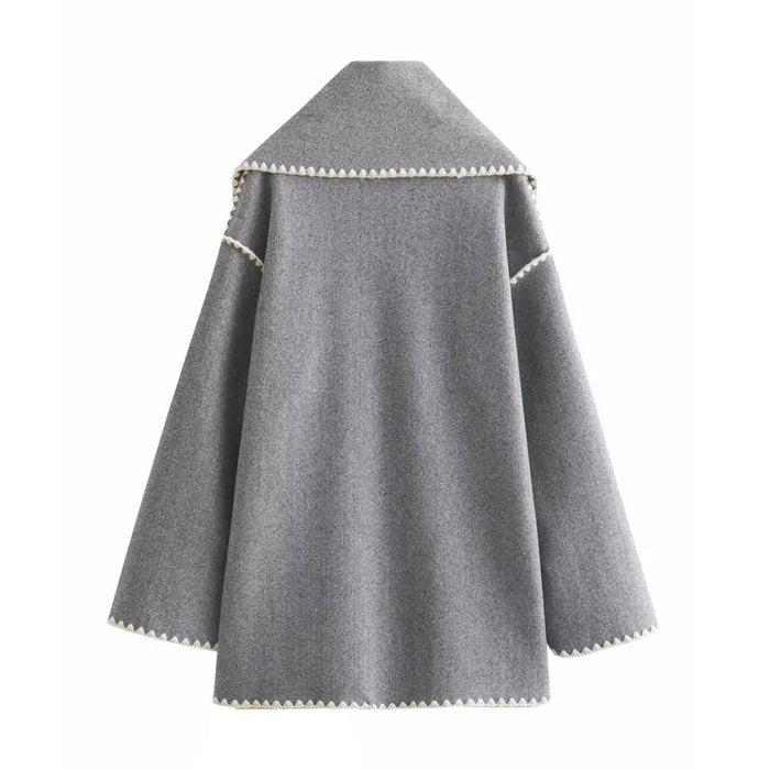 Meryn Jacket & Stole Set - Light Grey