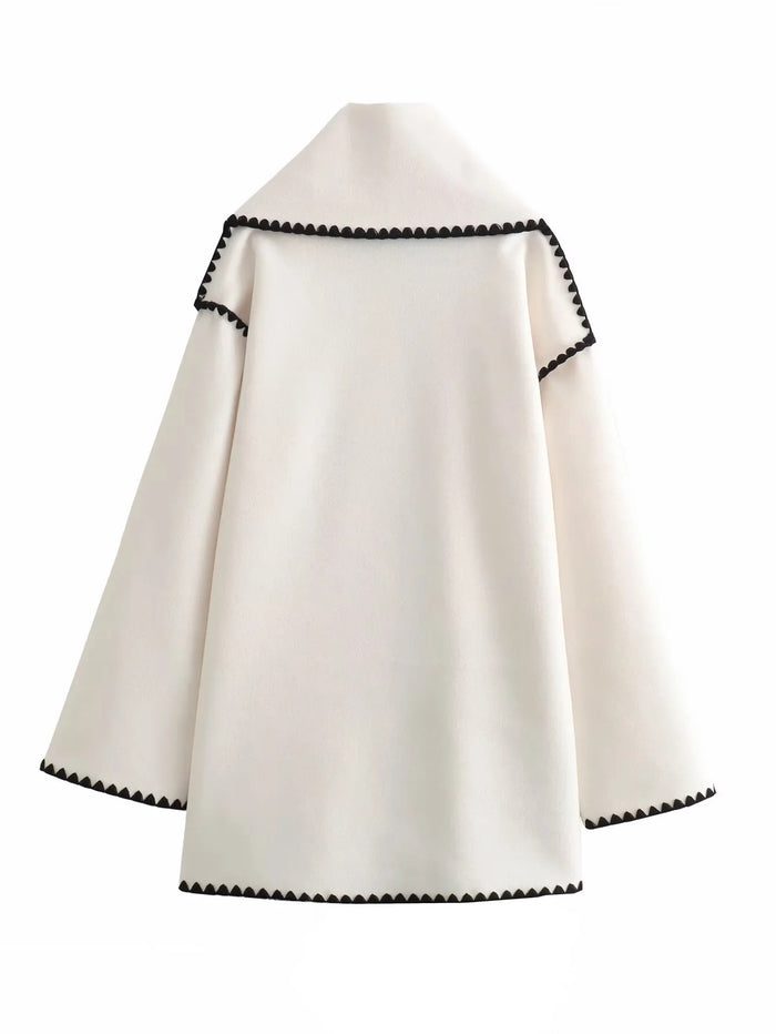 Meryn Jacket & Stole Set - White