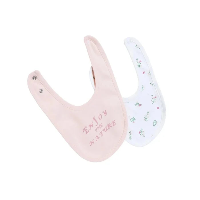 Messy Duck Printed Baby Bibs Pack of 2 - Floral - ebebek