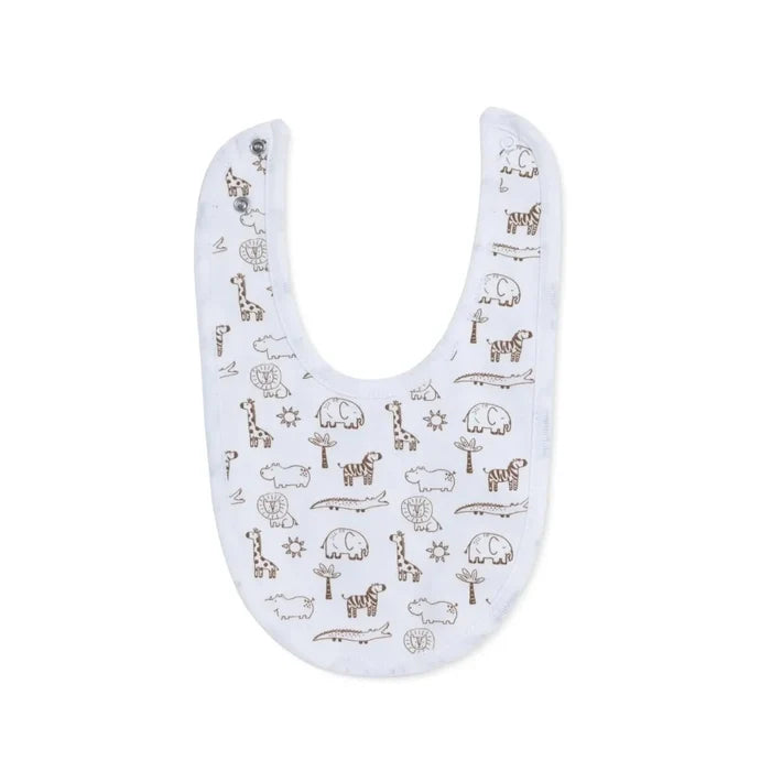 Messy Duck Printed Cotton Baby Bib Pack of 5 - Safari - ebebek