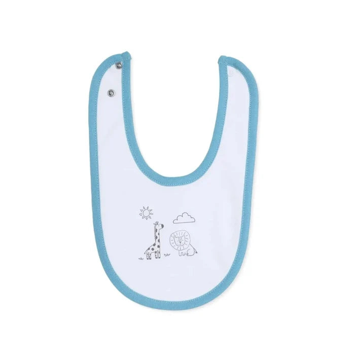 Messy Duck Printed Cotton Baby Bib Pack of 5 - Safari - ebebek