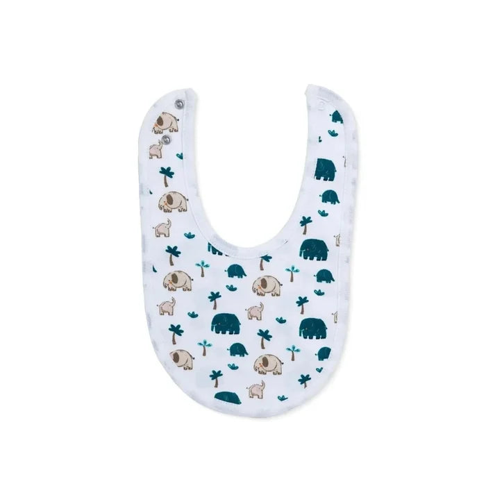 Messy Duck Printed Cotton Baby Bib Pack of 5 - Safari - ebebek