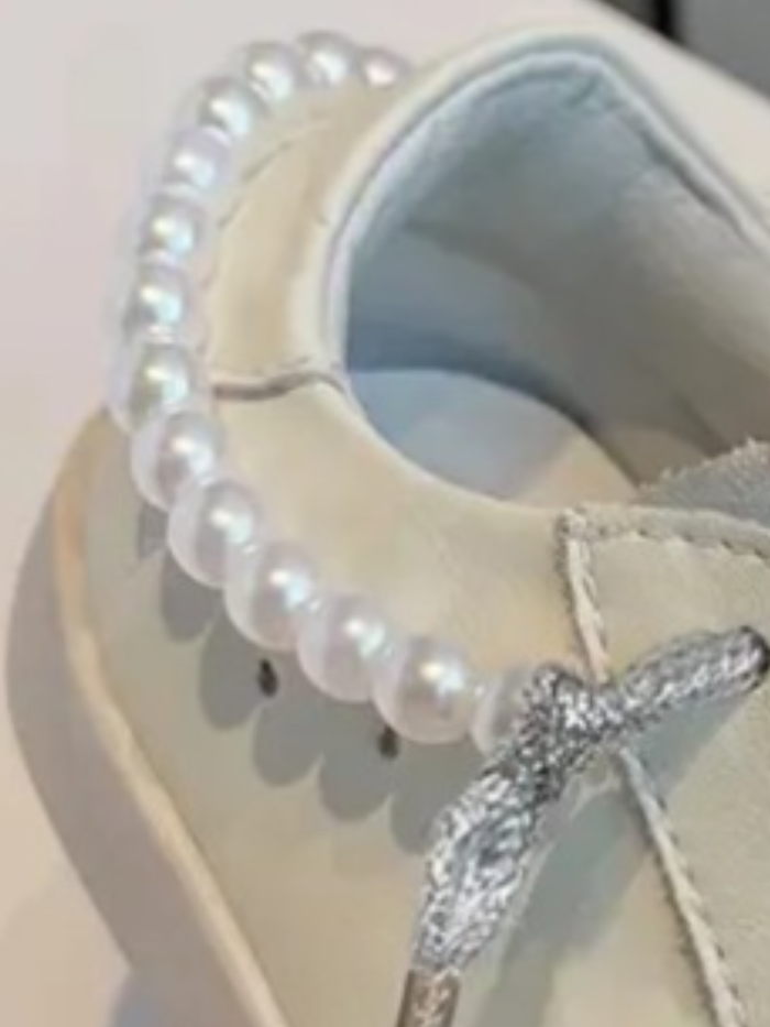 Metallic Pearl Sneakers by Liv and Mia Mia Belle Girls