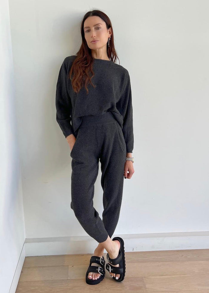 Milk Boutique Cashmere Jogger Set (Dark Grey)