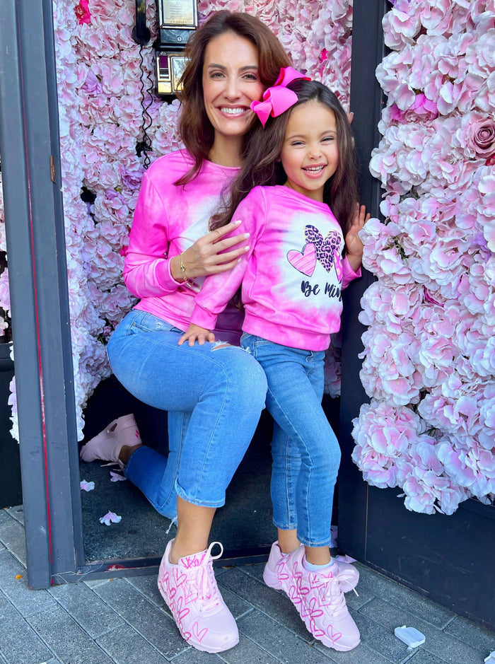 Mommy & Me Matching Tops | Be Mine Tie Dye Long Sleeve Top | Boutique