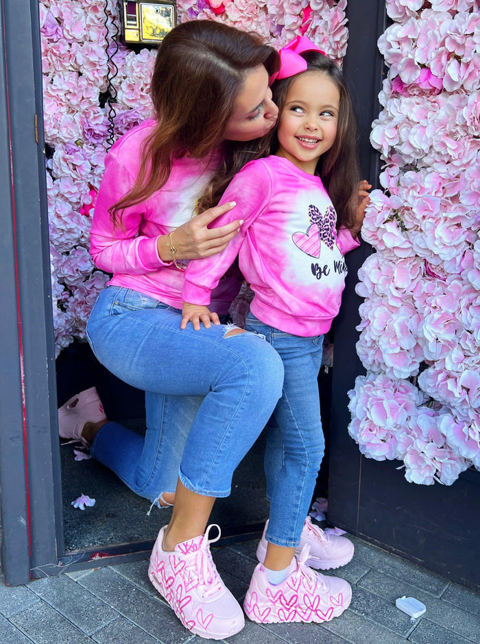 Mommy & Me Matching Tops | Be Mine Tie Dye Long Sleeve Top | Boutique