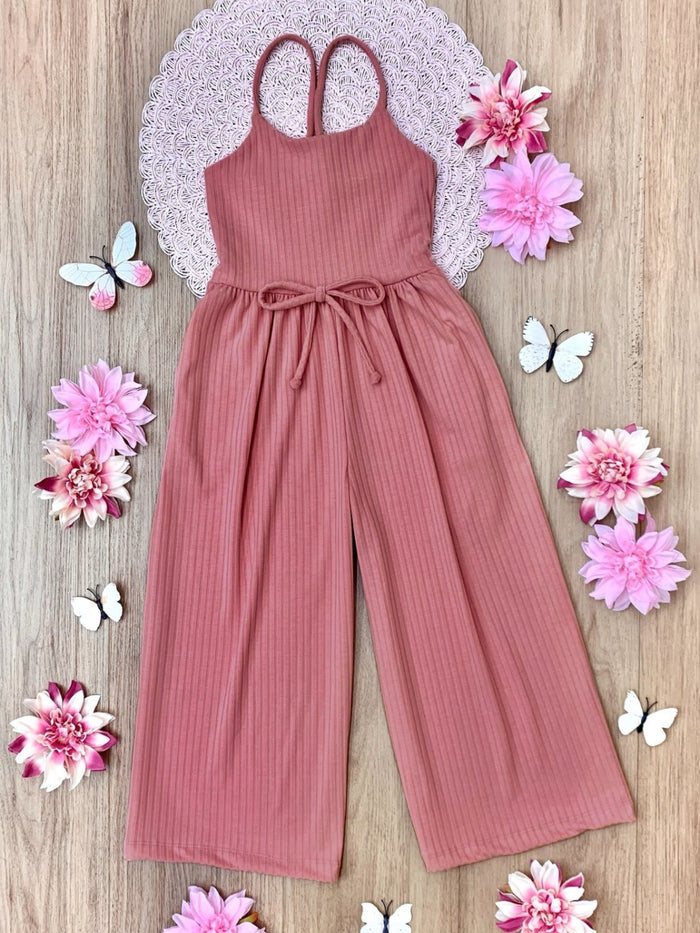 Mommy and Me Blushing Beauties Pink Jumpsuit Mia Belle Girls