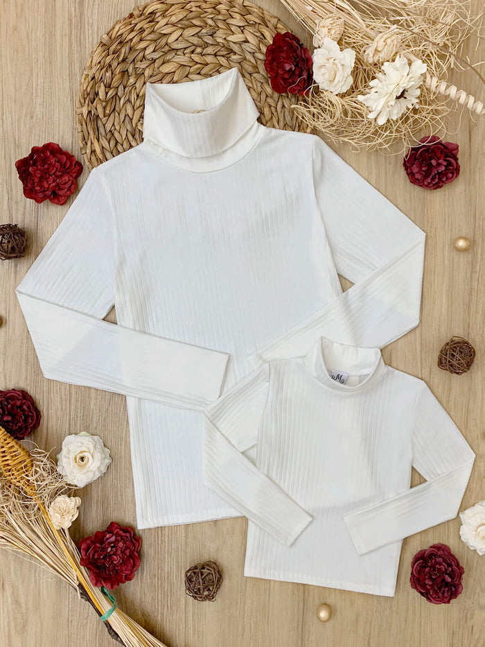 Mommy And Me Cream Long Sleeve Top Mia Belle Girls