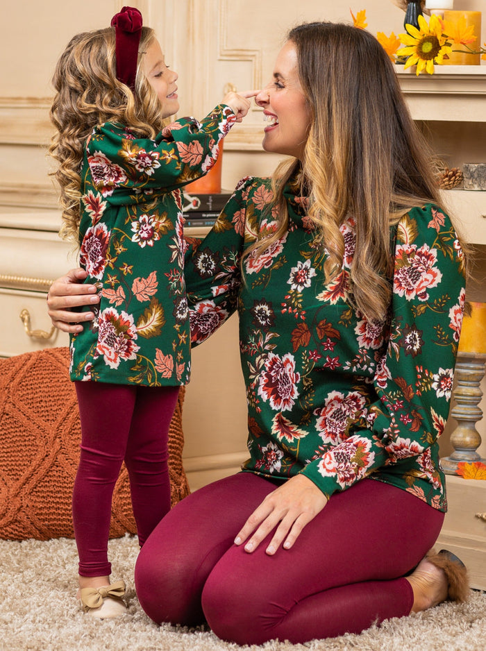 Mommy and Me Matching Outfits | Fall Floral Legging Set