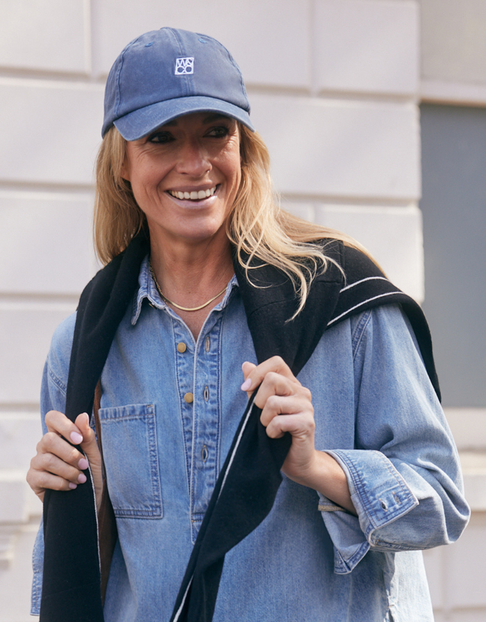 Monogram Cap - Washed Navy