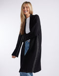 Montreux Wool Alpaca Longline Cardigan - Black